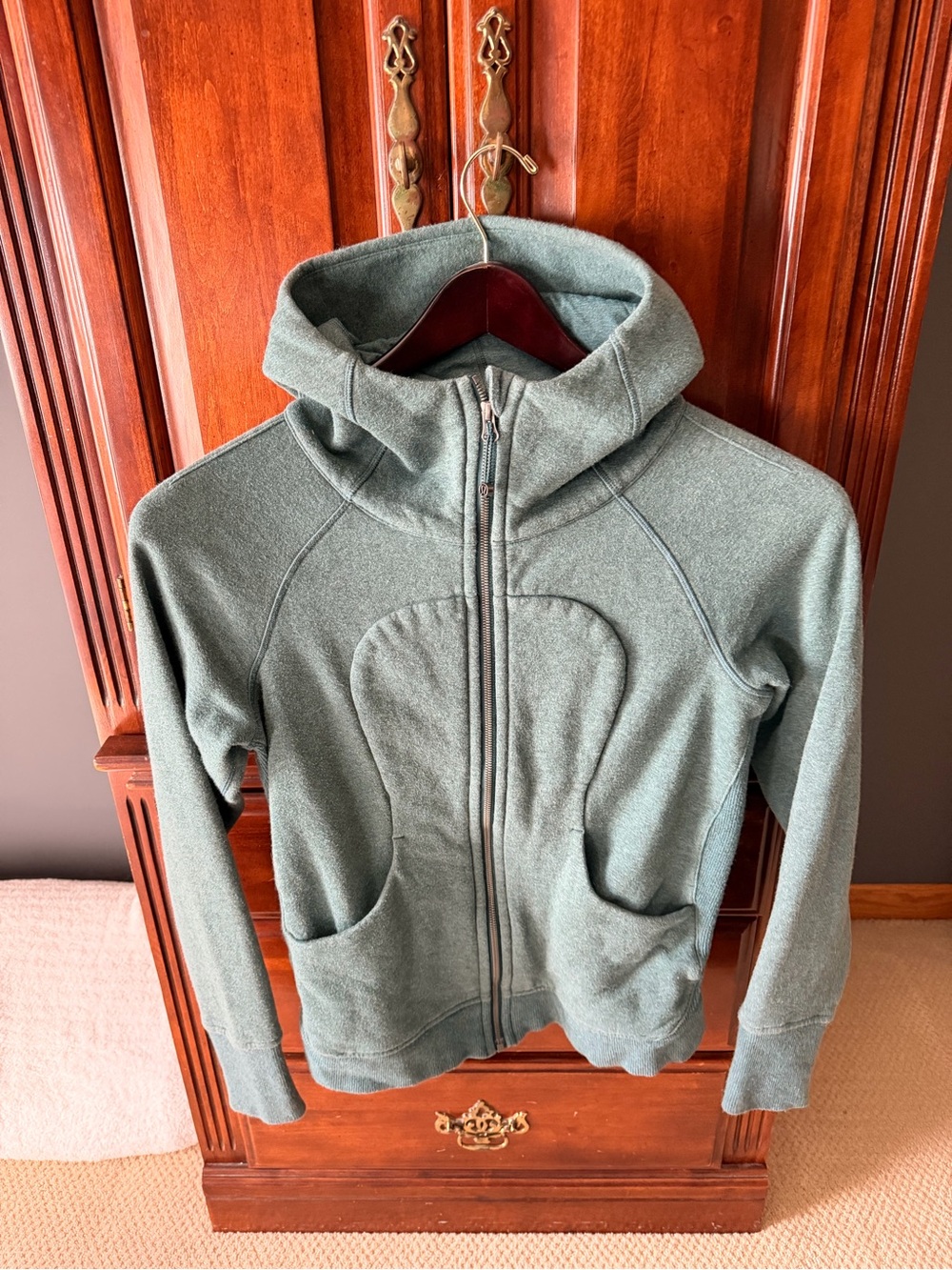 Lululemon Green Hooded Zip Jacket